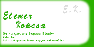 elemer kopcsa business card